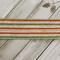 2 1/2" Wired Ribbon Fall Orange/Green/Cream Stripes Burlap 10 Yards